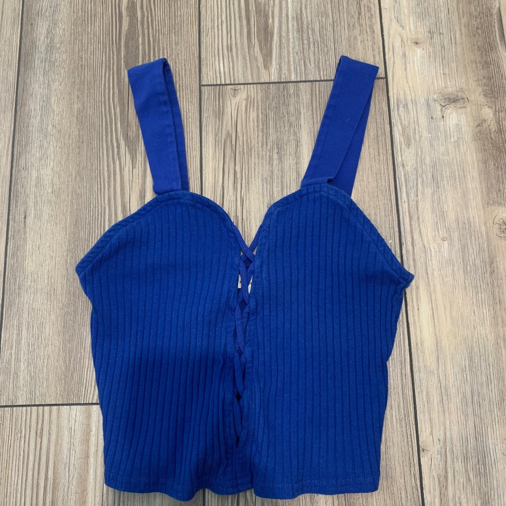 Blue Crop Top